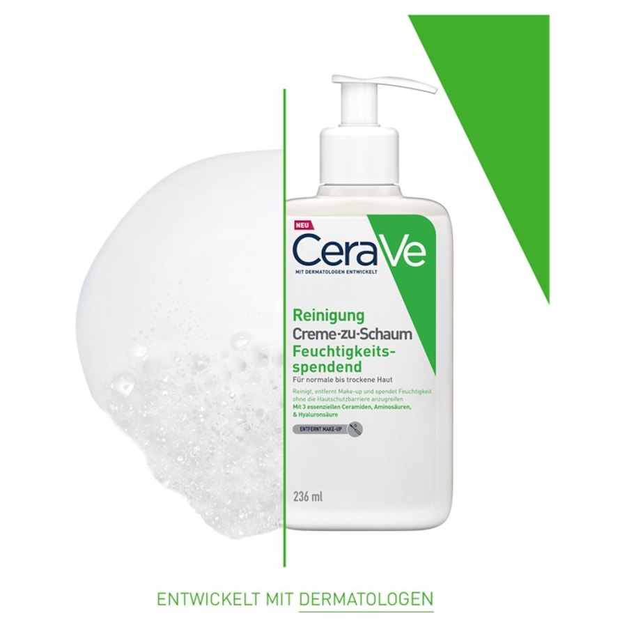 Normal bis trockene Haut Creme-zu-Schaum Reinigung von CeraVe Begrenzte Freigabe