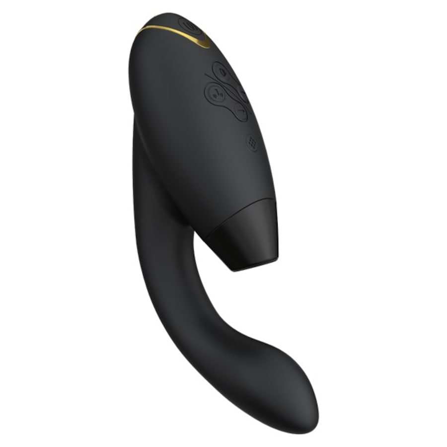 Duo 2 Luxuriöser Dual Stimulator Mit Pleasure Air Technologie Für Die Klitoris Und Vibration für den G-Punkt Black von Womanizer Wochenangebot