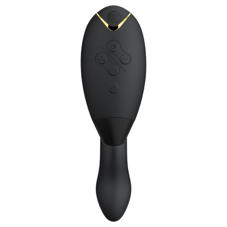 Duo 2 Luxuriöser Dual Stimulator Mit Pleasure Air Technologie Für Die Klitoris Und Vibration für den G-Punkt Black von Womanizer Wochenangebot