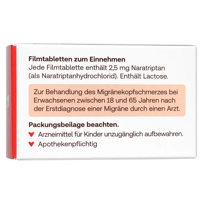 shopapotheke Redcare Naratriptan Juta bei Migräne 2 5mg Clearance-Verkauf