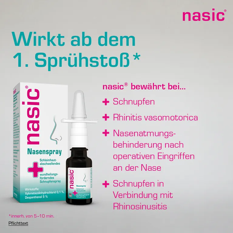 shopapotheke nasic® Nasenspray Set - Jetzt 10% mit dem Code klosterfrau2025 sparen* Bis zu 50% Rabatt