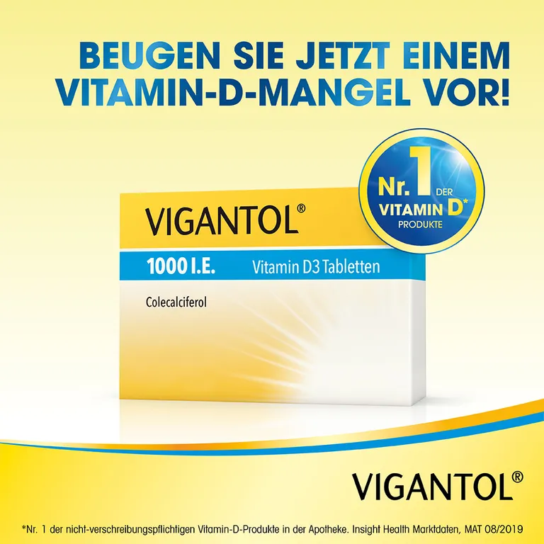 shopapotheke VIGANTOL® 1.000 I.E. Vitamin D3 Vierteljährliche Förderung