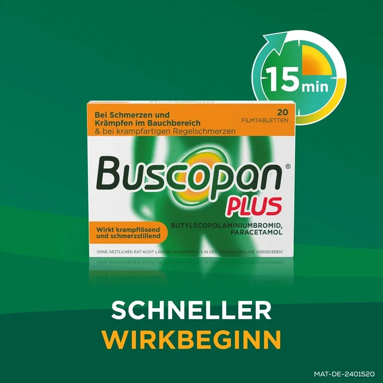 shopapotheke Buscopan Plus bei Bauchschmerzen und Regelschmerzen - Jetzt 10% mit dem Code nattermann10 sparen* Kostenloser Versand international