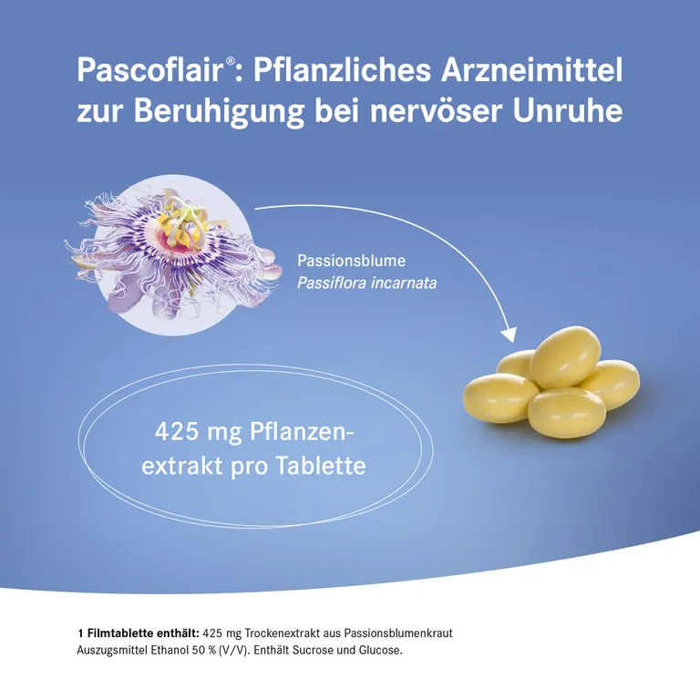 shopapotheke Pascoflair® pflanzliches Beruhigungsmittel mit Passionsblume bei innerer Unruhe z.B. durch Stress Riesige Rabatte