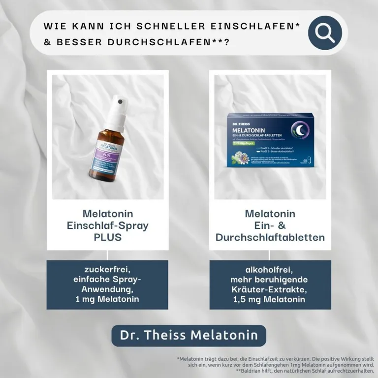 shopapotheke DR. THEISS MELATONIN EIN-& DURCHSCHLAF-TABLETTEN 50% Rabatt mit kostenlosem Versand
