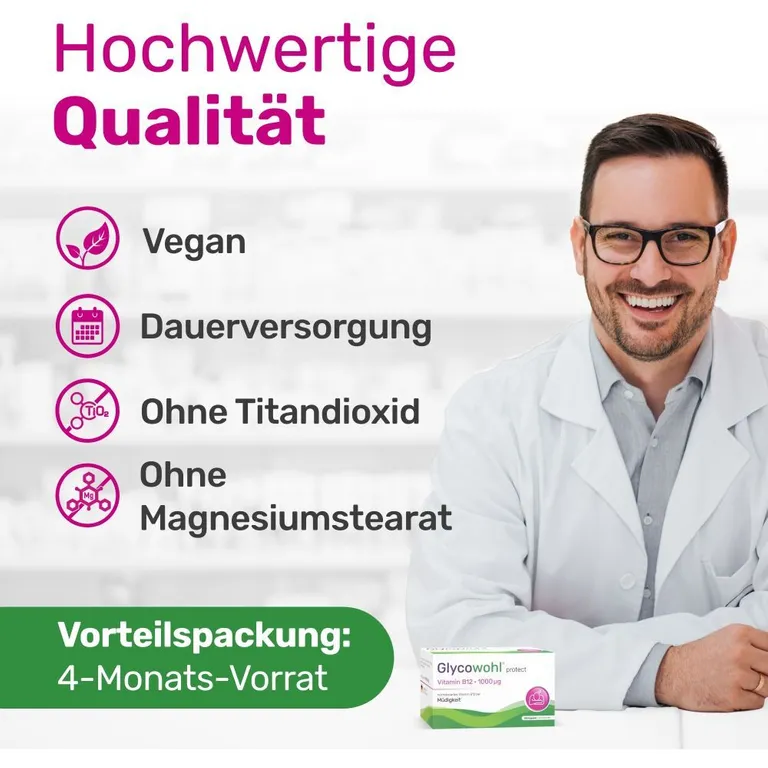 shopapotheke GLYCOWOHL® Vitamin B12 1000 μg bei Müdigkeit und Erschöpfung Kostenloser Versand international