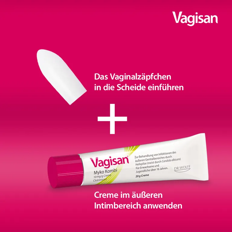 shopapotheke Vagisan Myko Kombi 3 Tage: Vaginalzäpfchen und Creme zur Behandlung von Scheidenpilz Fabrikverkauf