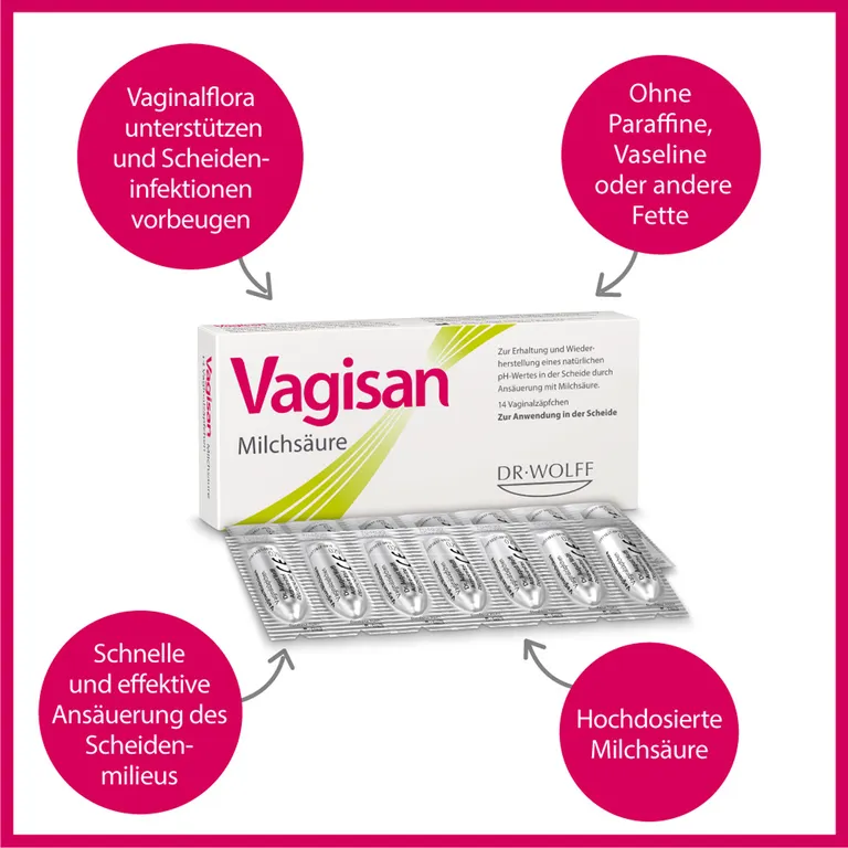 shopapotheke Vagisan Milchsäure: Zäpfchen zur Stabilisierung des natürlichen vaginalen pH-Werts Limitierter Zeitrabatt