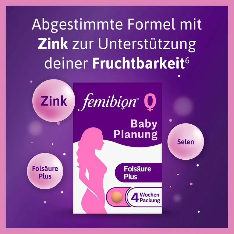 shopapotheke Femibion® 0 BabyPlanung Nahrungsergänzungsmittel mit Folsäure Plus² - Jetzt 10% mit Code "Fem10" sparen* Sonderangebot