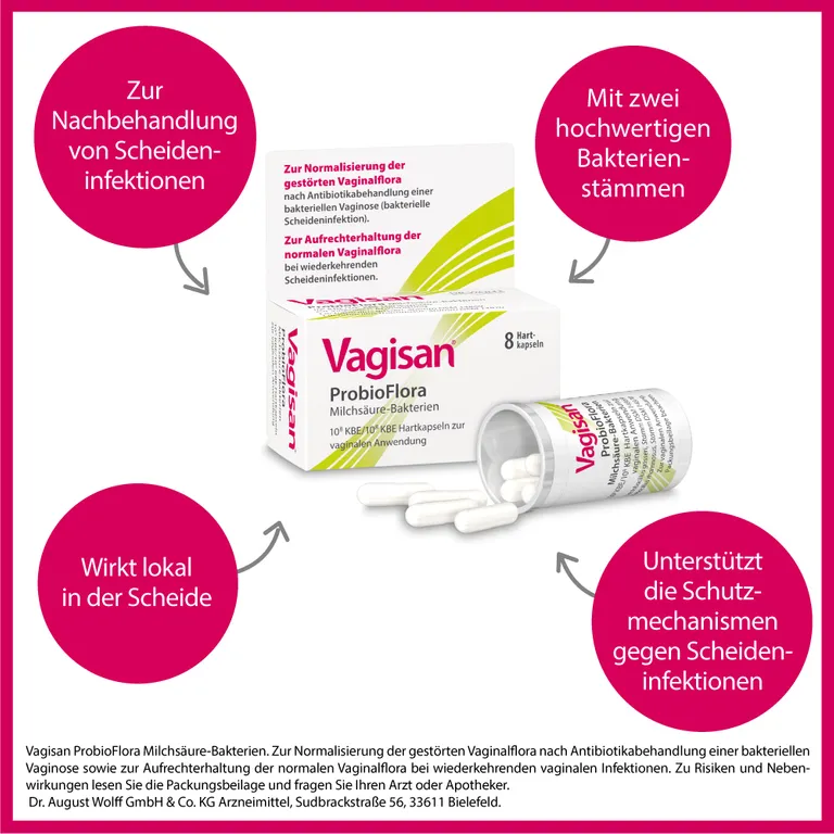 shopapotheke Vagisan ProbioFlora Milchsäure-Bakterien: Vaginalkapseln zum Aufbau der Scheidenflora und Wiederherstellung des natürlichen vaginalen pH-Werts Online Shopping