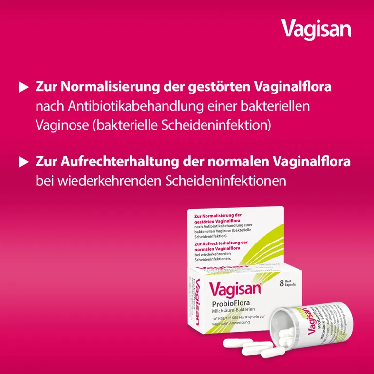 shopapotheke Vagisan ProbioFlora Milchsäure-Bakterien: Vaginalkapseln zum Aufbau der Scheidenflora und Wiederherstellung des natürlichen vaginalen pH-Werts Online Shopping