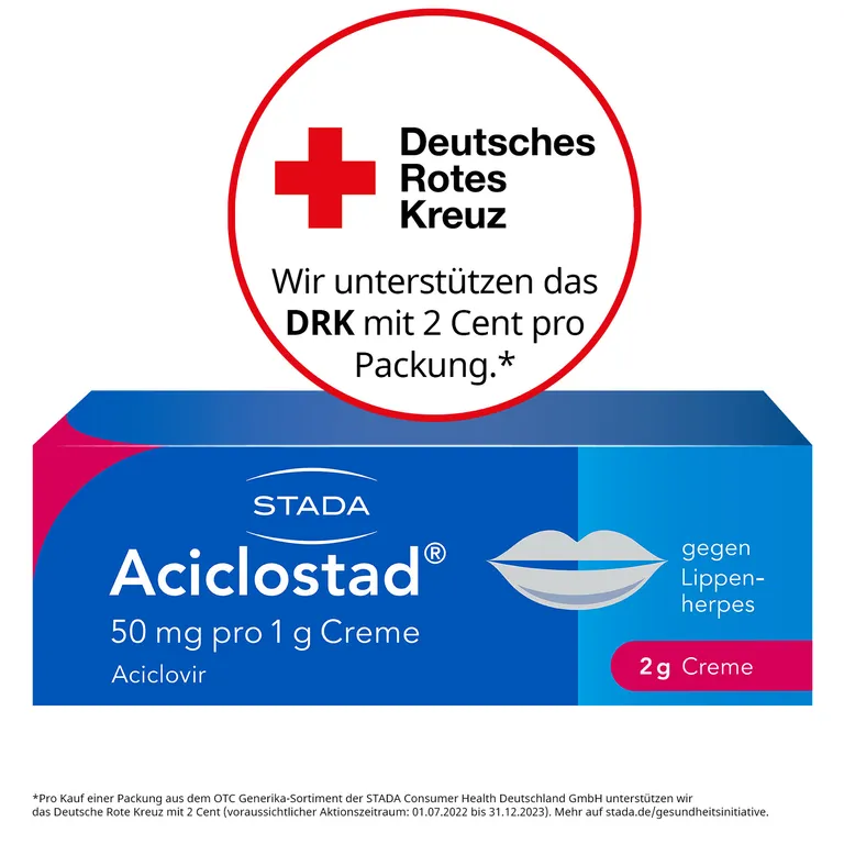 shopapotheke Aciclostad® Creme gegen Lippenherpes hemmt die Viren-Vermehrung und lindert wirksam Schmerzen und Juckreiz Bis zu 50% Rabatt