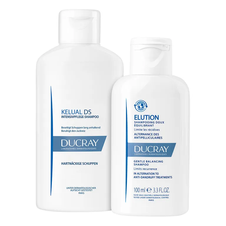 shopapotheke DUCRAY KELUAL DS Anti-Schuppen Intensivpflege-Shampoo + DUCRAY Elution Ausgleichendes Shampoo 100 ml GRATIS Nur für heute
