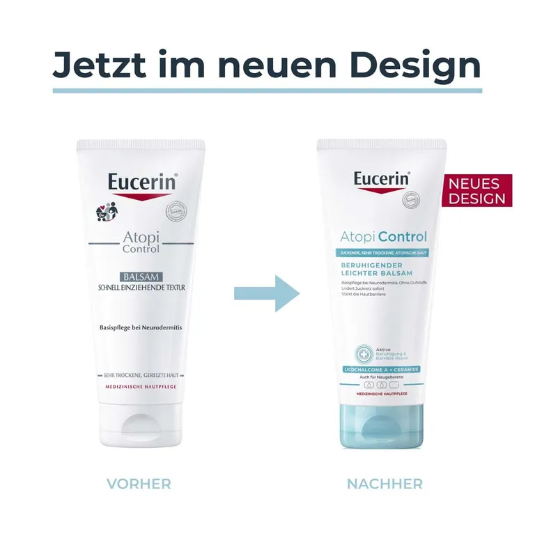 shopapotheke Eucerin® AtopiControl Beruhigender Leichter Balsam – Basispflege für Neurodermitis und sehr trockene Haut - Jetzt 20% sparen mit Code "eucerin20" + Eucerin AtopiControl Hydro-Lotion 20ml GRATIS Clearance-Verkauf