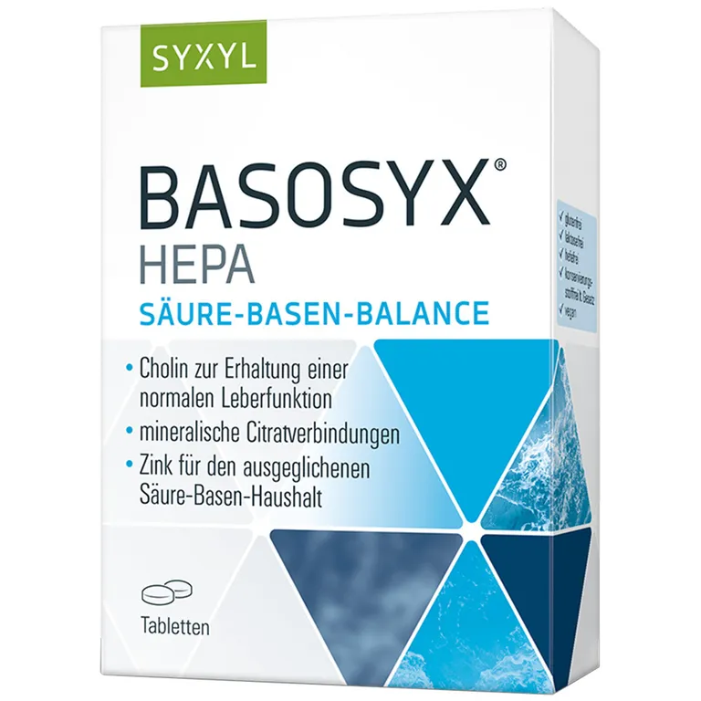 shopapotheke SYXYL BASOSYX® HEPA mit Cholin unterstützt die Leberfunktion zu erhalten Super Sparpreis
