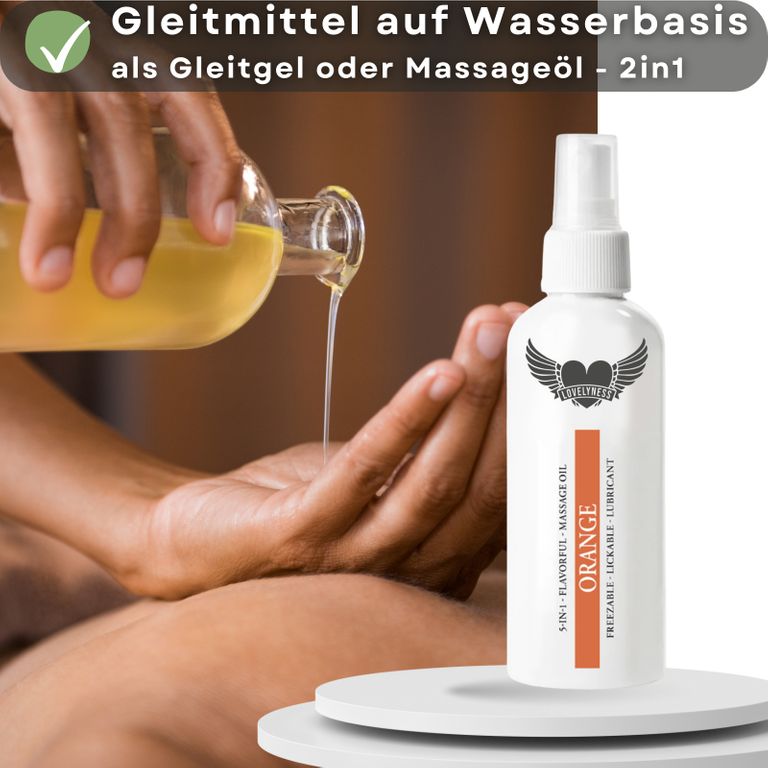 shopapotheke Lovelyness - Gleitgel und Massageöl 2in1 mit Geschmack Schlussverkauf
