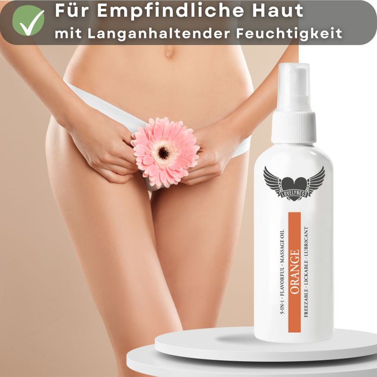 shopapotheke Lovelyness - Gleitgel und Massageöl 2in1 mit Geschmack Schlussverkauf
