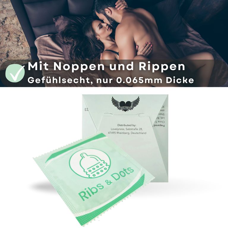 shopapotheke Lovelyness - Kondome mit Noppen und Rippen Günstiger Verkauf