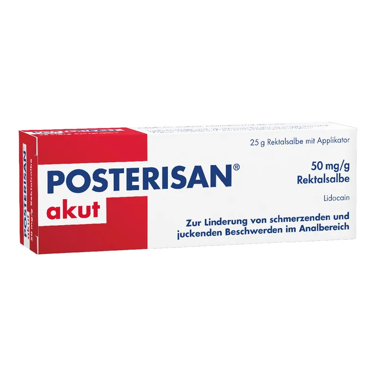 shopapotheke Posterisan akut Hämorrhoidensalbe (Lidocain) bei starkem Juckreiz Schmerzen im Analbereich 25 g Salbe Fabrikpreis