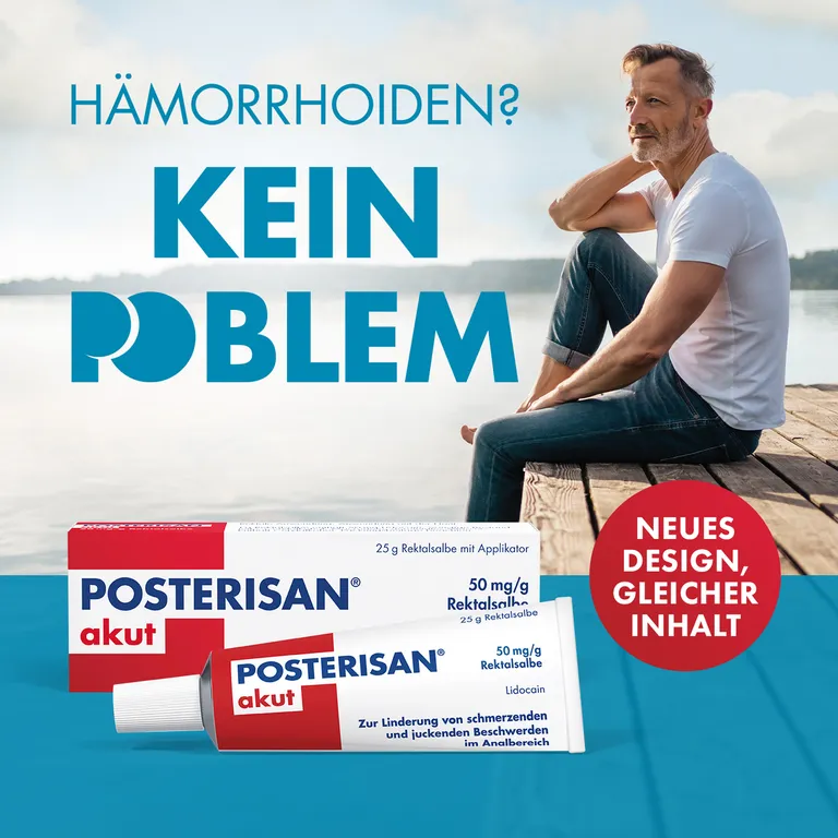 shopapotheke Posterisan akut Hämorrhoidensalbe (Lidocain) bei starkem Juckreiz Schmerzen im Analbereich 25 g Salbe Fabrikpreis