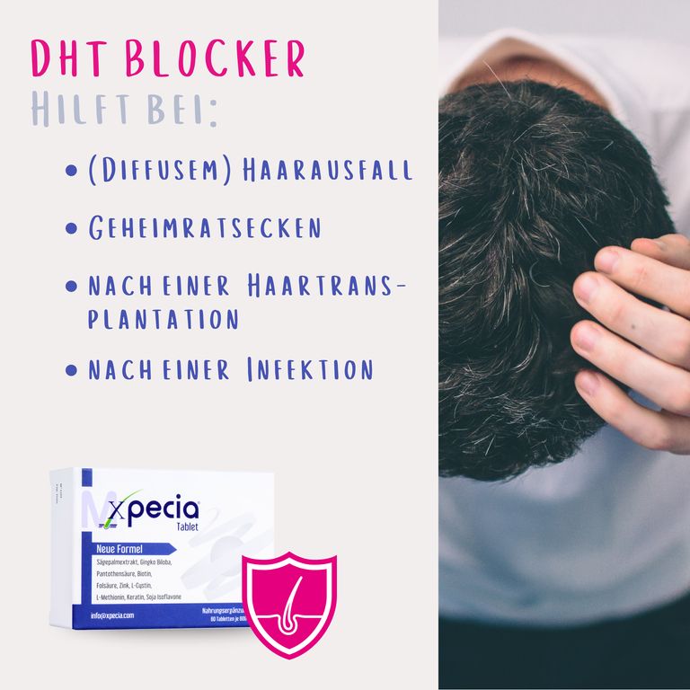 shopapotheke Xpecia gegen Haarverlust bei Männern DHT Blocker Neuheiten