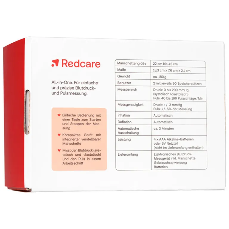 shopapotheke Redcare Blutdruckmessgerät für eine präzise Blutdruck- und Pulsmessung Bis zu 60% Rabatt