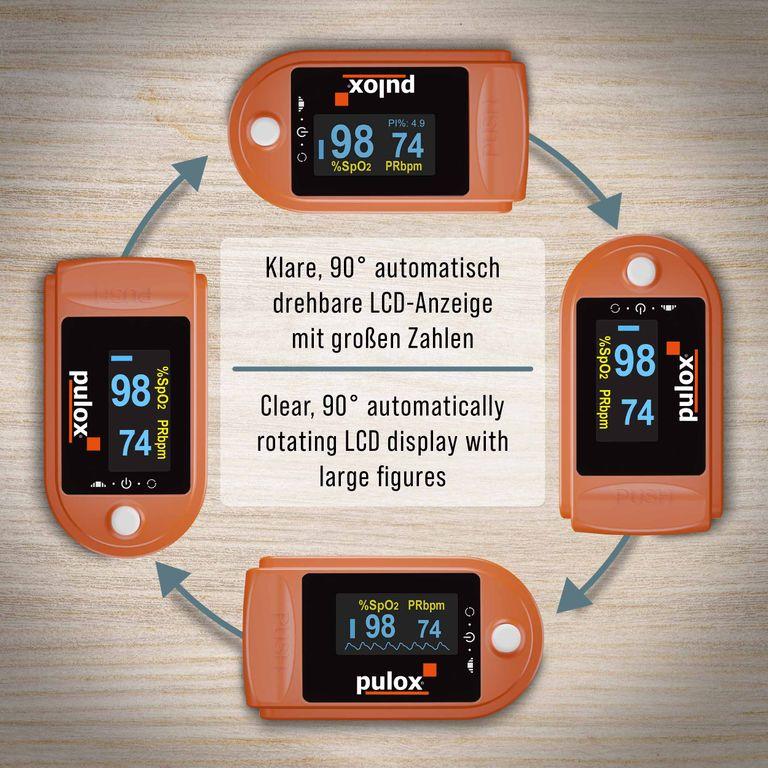 shopapotheke Pulox PO-200 Solo - Finger-Pulsoximeter - Orange Vierteljährliche Förderung