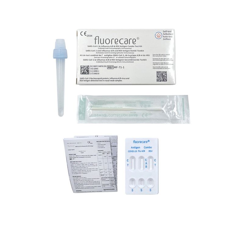 shopapotheke fluorecare® 4in1 SARS-CoV-2 Influenza A/B & RSV Combo-Schnelltest Clearance-Verkauf