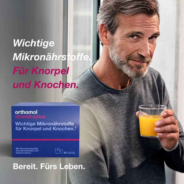 shopapotheke Orthomol chondroplus - Nährstoffe für Knorpel und Knochen - mit Glucosamin- Chondroitinsulfat und Hyaluronsäure - Granulat/Kapseln 2025