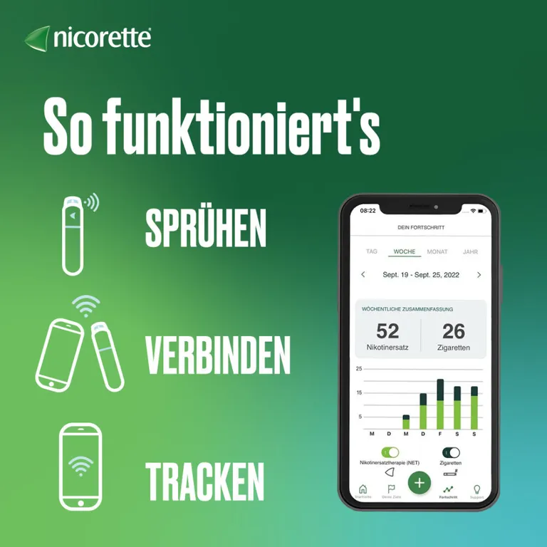 shopapotheke nicorette fruit & mint Spray zum Rauchen aufhören mit App-Funktion JETZT KAUFEN