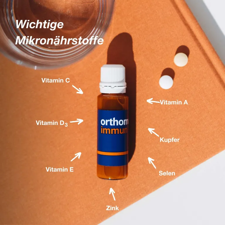 shopapotheke Orthomol Immun - Mikronährstoffe zur Unterstützung des Immunsystems - mit Vitamin C Vitamin D und Zink - Trinkampullen/Tabletten Sonderangebote