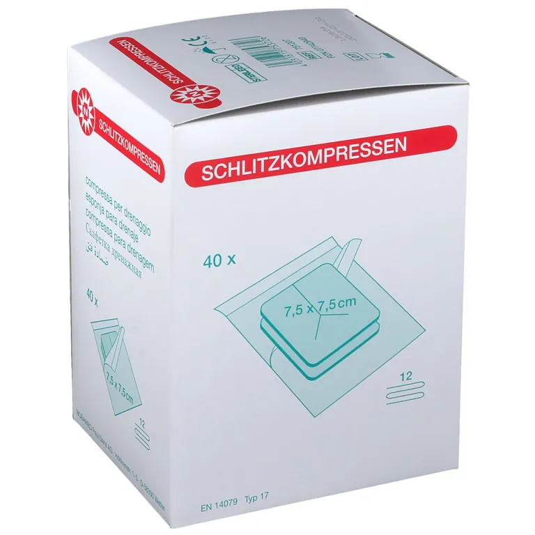 shopapotheke NOBAMED® SCHLITZOMPRESSEN 12fach 7 5 x 7 5 cm steril Outlet