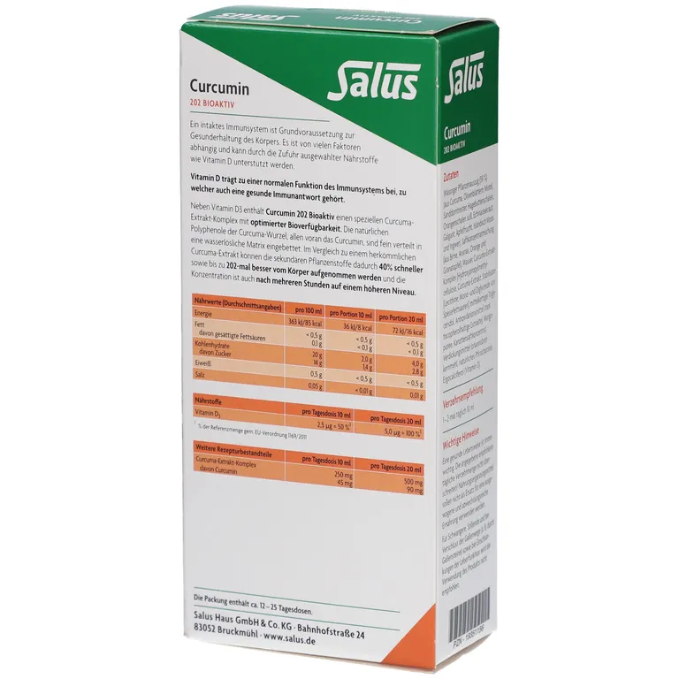 shopapotheke Salus Curcumin 202 Bioaktiv Tonikum Meist gekauft