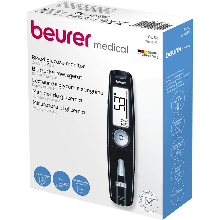shopapotheke Beurer Blutzuckermessgerät GL 50 mmol/l 3-in-1 Lagerräumung