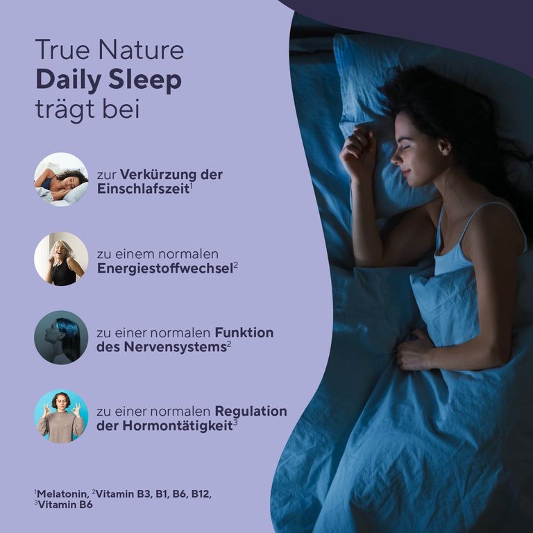 shopapotheke TRUE NATURE® Daily Sleep Schlafkapseln - Premium Schlaf-Komplex mit Melatonin Zeitlich begrenztes Angebot