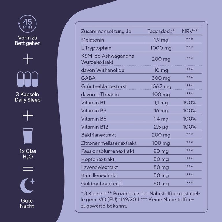 shopapotheke TRUE NATURE® Daily Sleep Schlafkapseln - Premium Schlaf-Komplex mit Melatonin Zeitlich begrenztes Angebot