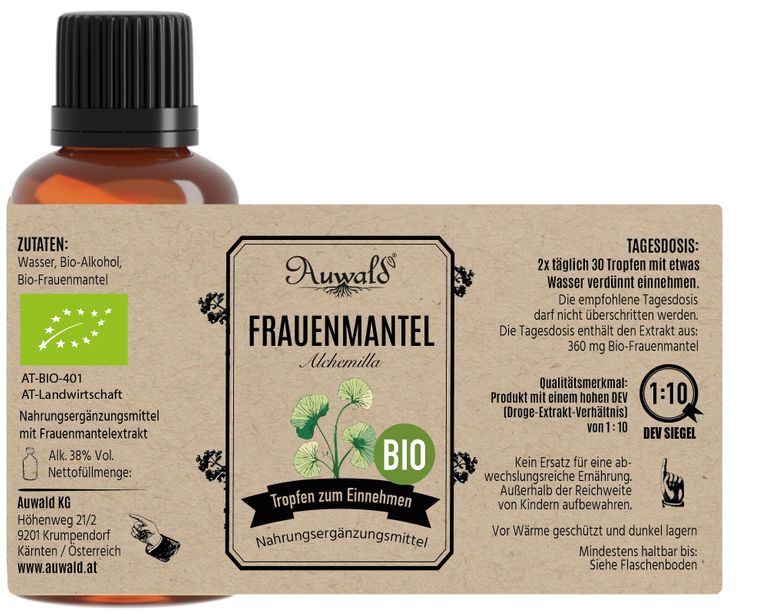 shopapotheke Auwald - Frauenmantel Tinktur (Extrakt Tropfen Auszug) Neueste Stile