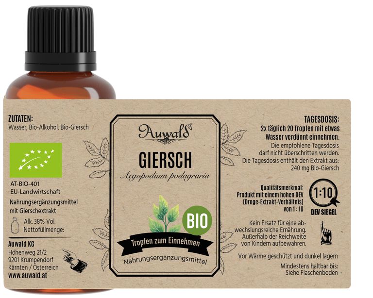 shopapotheke Auwald - Giersch Tinktur (Extrakt Tropfen Auszug) Letzter Tag