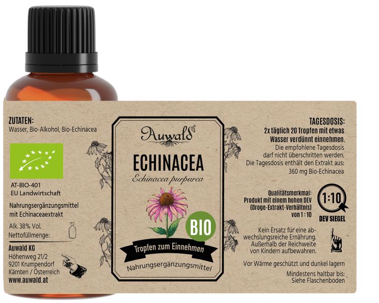 shopapotheke Auwald - Echinacea Tinktur (Extrakt Tropfen Auszug) Bis zu 60% Rabatt