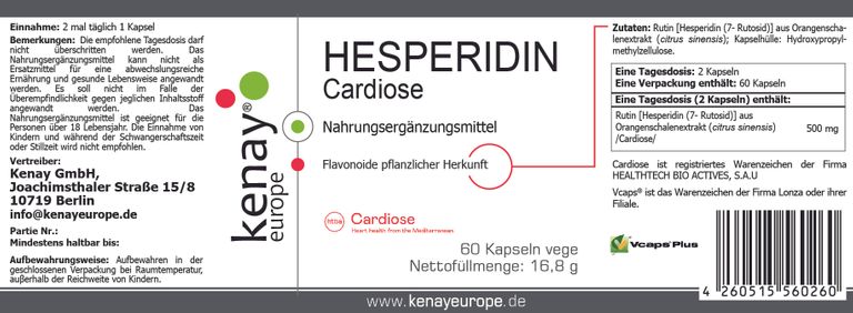 shopapotheke HESPERIDIN Cardiose KENAY® Clearance-Verkauf
