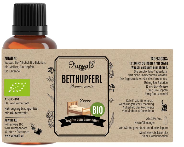 shopapotheke Auwald - Betthupferl Tinktur (Extrakt Tropfen Auszug) Rabatte dieses Monats