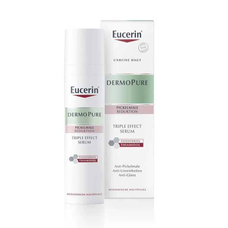 shopapotheke Eucerin® Dermopure Triple Effect Serum – Gesichtsserum gegen unreine Haut Pickelmale und glänzende Haut nicht komedogen - Jetzt 20% sparen mit Code "eucerin20" Nur für heute