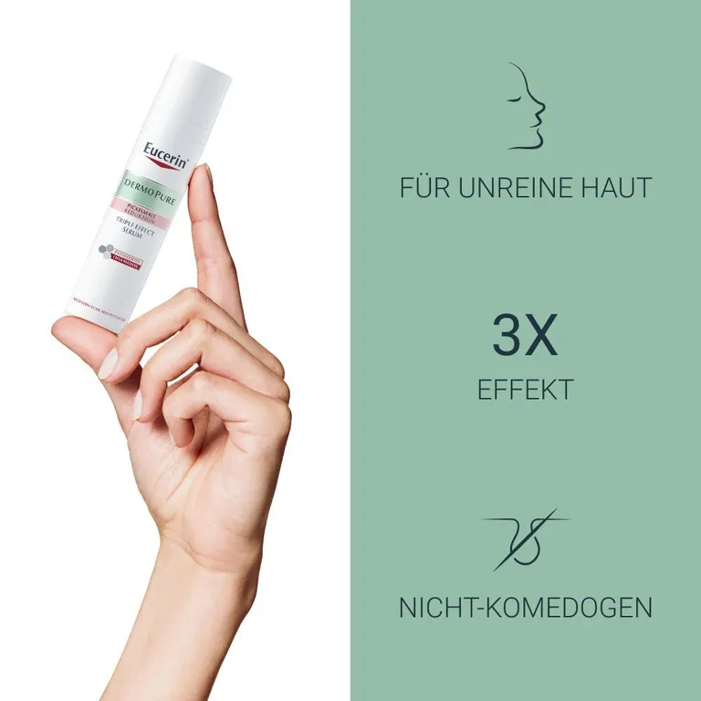 shopapotheke Eucerin® Dermopure Triple Effect Serum – Gesichtsserum gegen unreine Haut Pickelmale und glänzende Haut nicht komedogen - Jetzt 20% sparen mit Code "eucerin20" Nur für heute