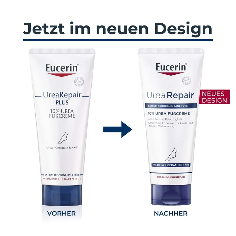 shopapotheke Eucerin® UreaRepair 10% Urea Fußcreme – Intensive Pflege und Feuchtigkeit für trockene bis extrem trockene Füße - Jetzt 20% sparen mit Code "eucerin20" + Eucerin AtopiControl Hydro-Lotion 20ml GRATIS Clearance-Verkauf