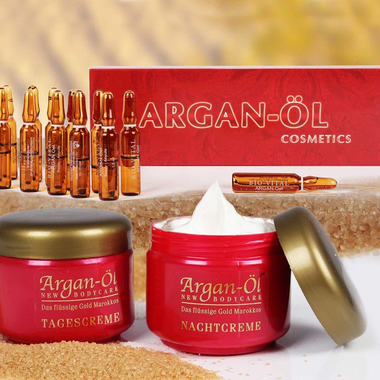 shopapotheke Bio-Vital Pflegeset 3-tlg. Argan-Öl Tag- und Nachtcreme mit Arganöl-Ampullen (15 Stk.) Jubiläumsangebot