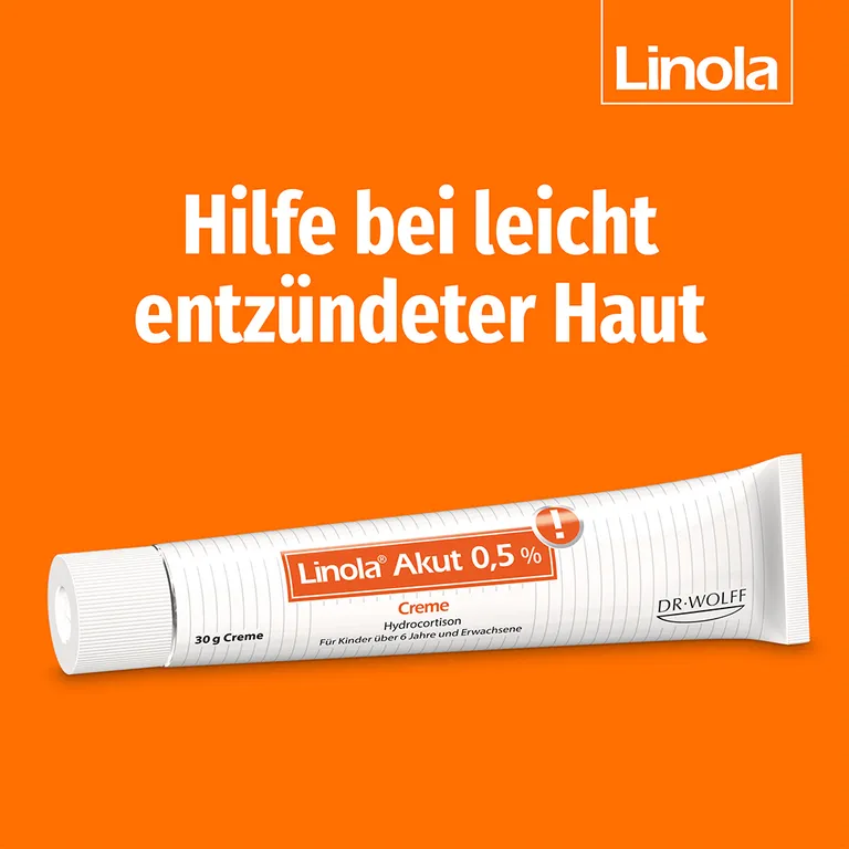 shopapotheke Linola Akut 0 5% - Hydrocortison Creme bei leicht entzündeter Haut Sonnenbrand oder Mückenstichen Nur für heute