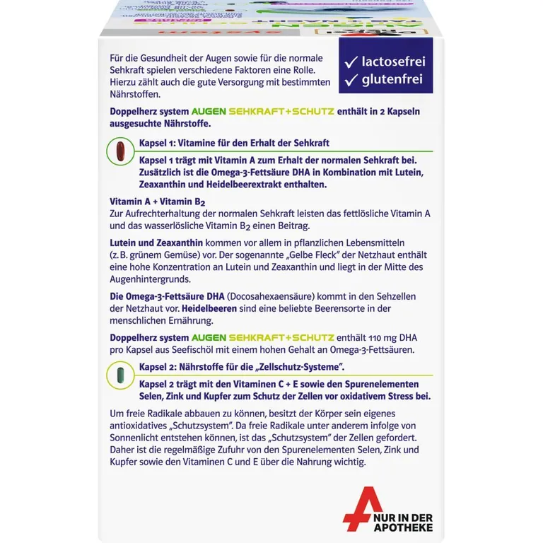 shopapotheke Doppelherz® system AUGEN SEHKRAFT + SCHUTZ Fabrik Onlineshop