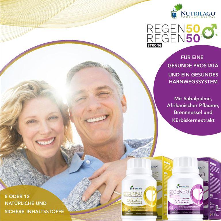 shopapotheke Nutrilago® REGEN50 STRONG -PROSTATA MÄNNERGESUNDHEIT LIBIDO Komplex-Reich an Beta-Sitosterol uvm Lagerräumung