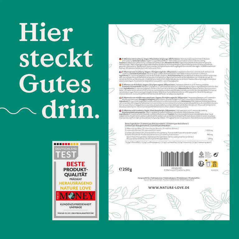 shopapotheke NATURE LOVE® D-Mannose mit Cranberry Bis zu 55% Rabatt