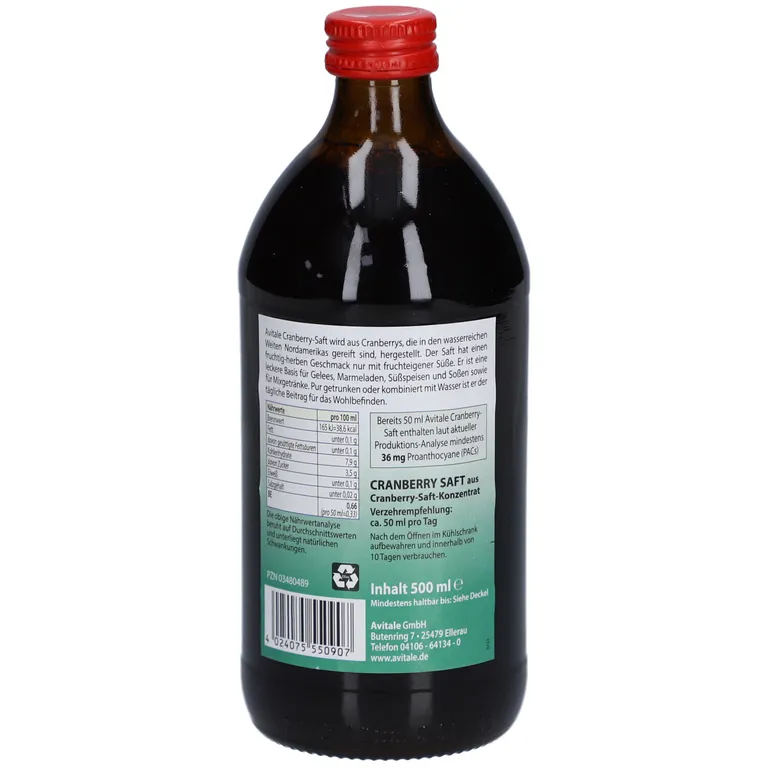 shopapotheke Avitale Cranberry Saft 100% Frucht Super Rabatt